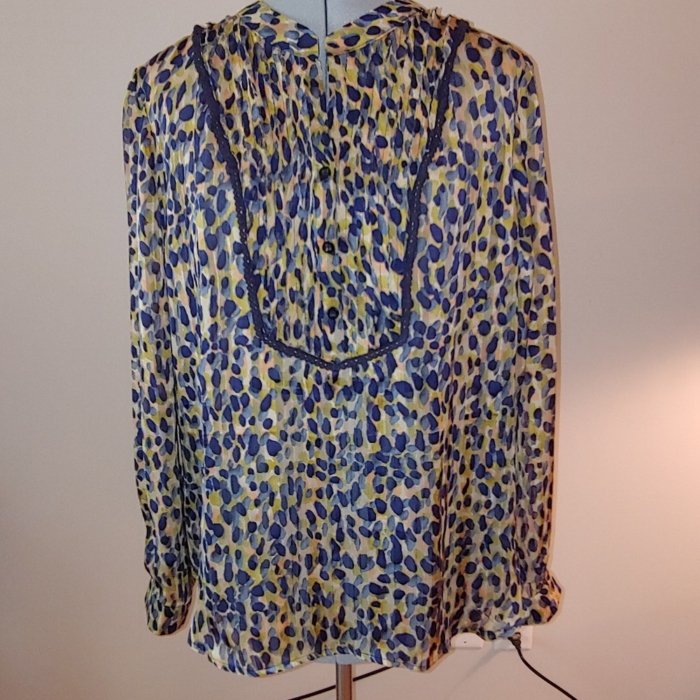 Mushka by Sienna Rose sheer pleated tunic EUC
